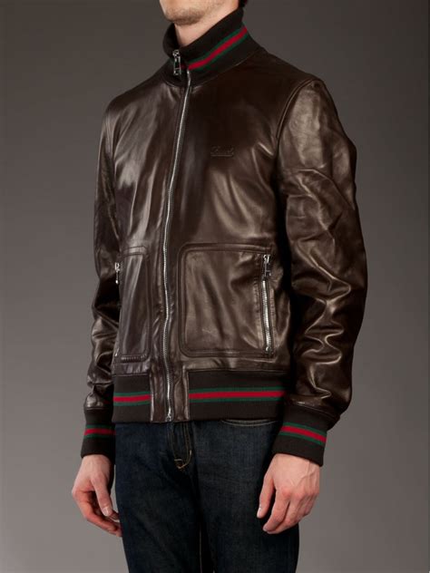 gucci leather jacket donna|gucci original leather jacket.